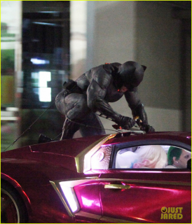 Margot Robbie, Jared Leto and Ben Affleck seen filming on set of Suicide Squad in Toronto