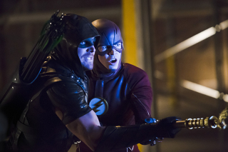 Flash i Arrow - wspólne zdjęcie