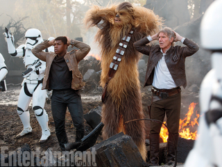 Finn, Chewbacca i Han - zdjęcie