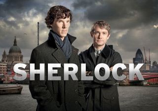 Benedict Cumberbatch i Martin Freeman w Sherlocku.