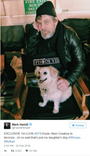 Mark Hamill - wpis z Twittera