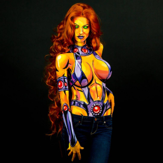 Niesamowity body painting