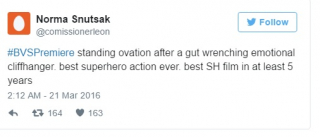 Batman v Siuperman: Świt sprawiedliwości - krótka recenzja z Twittera