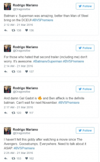 Batman v Siuperman: Świt sprawiedliwości - krótka recenzja z Twittera