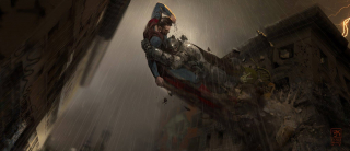 Batman v Superman - szkic koncepcyjny