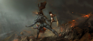 Batman v Superman - szkic koncepcyjny