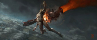 Batman v Superman - szkic koncepcyjny