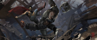 Batman v Superman - szkic koncepcyjny