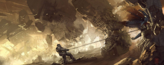 Batman v Superman - szkic koncepcyjny