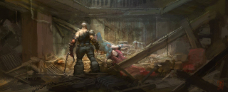 Batman v Superman - szkic koncepcyjny