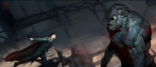 Batman v Superman - szkic koncepcyjny