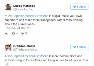 Kapitan Ameryka potrzebuje chłopaka - wpis z Twittera