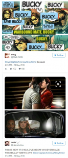 Kapitan Ameryka potrzebuje chłopaka - wpis z Twittera