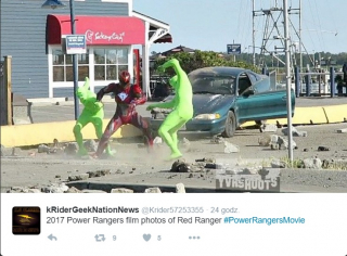 Power Rangers - zdjęcie z planu filmu z 2017 roku