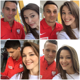 Natalia Jakuła z reprezentantami Polski