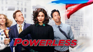 Powerles logo - NBC / Warner / DC Comics