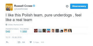Russell Crowe - Twitter EURO 2016