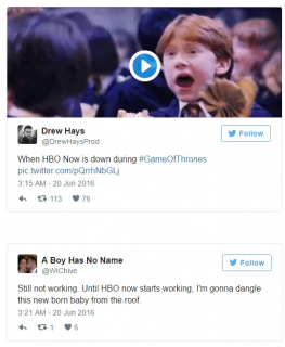 Gra o tron - wpis z Twittera