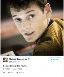 Anton Yelchin - reakcje po śmierci