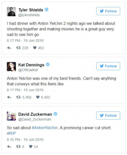 Anton Yelchin - reakcje po śmierci