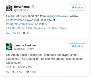 Anton Yelchin - reakcje po śmierci