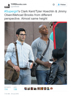 Tyler Hoechlin jako Superman - zdjęcie z serialu Supergirl