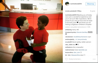 Tom Holland w szpitalu