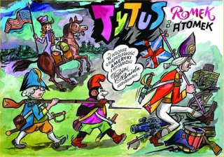 ytus, Romek i A`Tomek w wojnie o niepodległość Ameryki z wyobraźni Papcia Chmiela narysowani - okładka