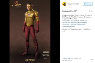 Flash - Kid Flash, szkic koncepcyjny