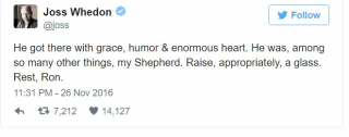 Joss Whedon o Ronie Glassie - zdjęcie z Twittera
