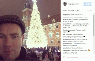 Ewan McGregor w Warszawie - zdjęcie z Instagrama