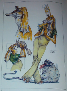 Jar Jar Binks - szkic koncepcyjny