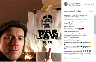 Ewan McGregor w Warszawie - zdjęcie z Instagrama