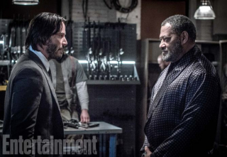 John Wick 2 - zdjęcie Keanu Reevesa i Laurence'a Fishburne'a