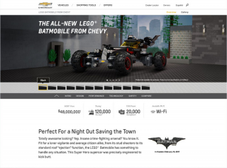 The all-new LEGO® Batmobile from Chevrolet. Learn more at Chevy
