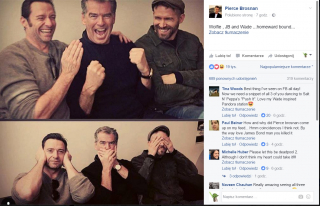 Pierce Brosnan - wpis z Facebooka