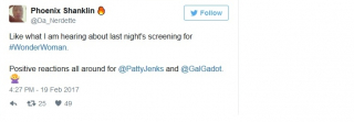 Wonder Woman - tweet
