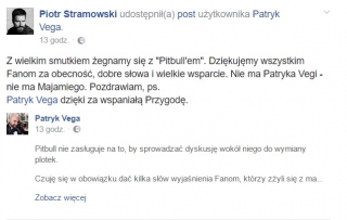 Piotr Stramowski - wpis z Facebooka