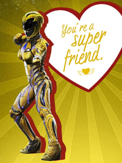Power Rangers - karta walentynkowa