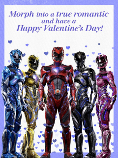 Power Rangers - karta walentynkowa
