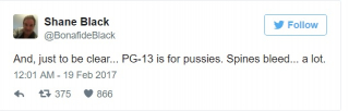 Shane Black - Tweet