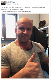 Tomasz Oświeciński - zdjęcie z Facebooka Patryka Vegi - Botoks