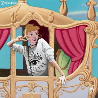 Postaci z bajek Disneya jako celebryci - galeria