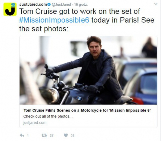 Mission: Impossible 6 - zdjęcie z planu