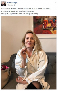 Grażyna Szapołowska w filmie Botoks Patryka Vegi