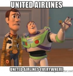 United Airlines, gdziekolwiek się obejrzysz"