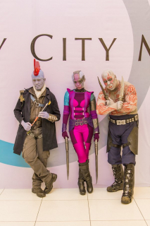 Grupa cosplayerów na Strażnikach Galaktyki vol. 2