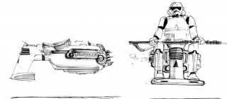 Oryginalne szkice koncepcyjne z Powrotu Jedi