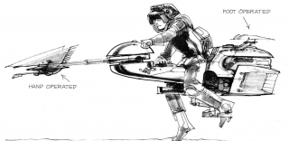 Oryginalne szkice koncepcyjne z Powrotu Jedi