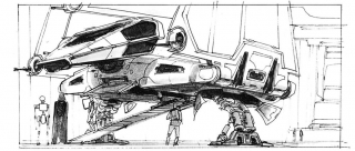 Oryginalne szkice koncepcyjne z Powrotu Jedi